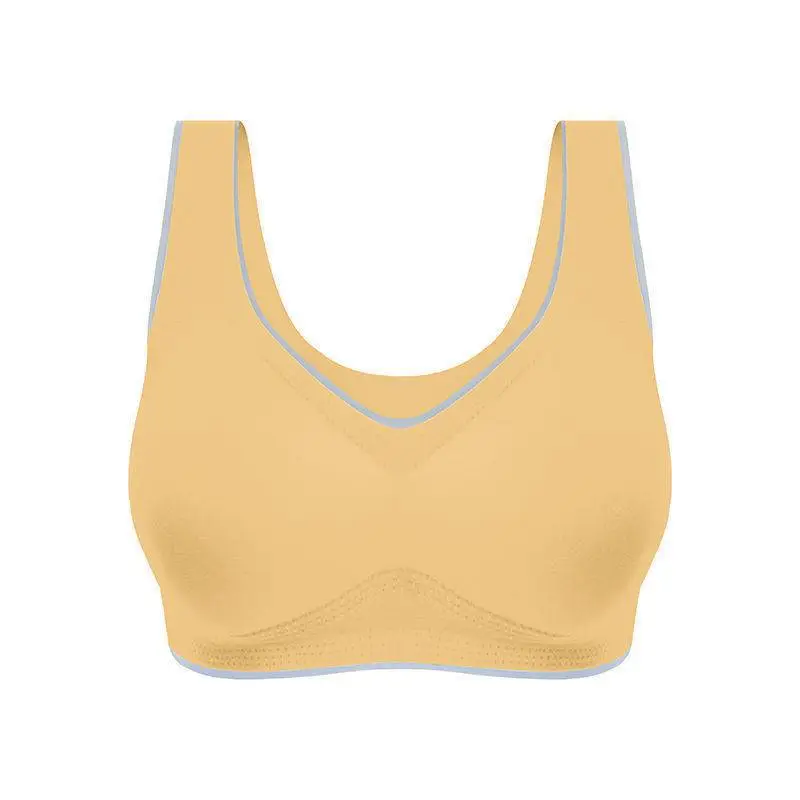 (A-Bカップ) 痕跡なし ノンワイヤー 高通気 無地 切り替え 谷間メイク 育乳ナイト ブラジャー