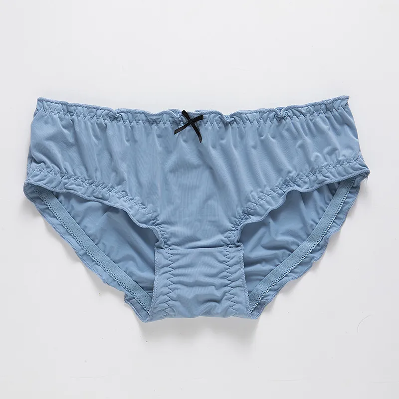 シンプル 無地 通気性良い リボン付き クッション性 全6色 シームレス スタンダードショーツ