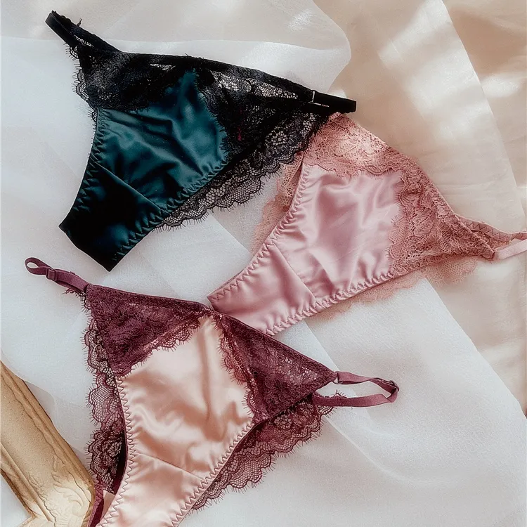 セクシー 透かし彫り レース エロカワ ローウエスト パンティ Tバック・タンガ
