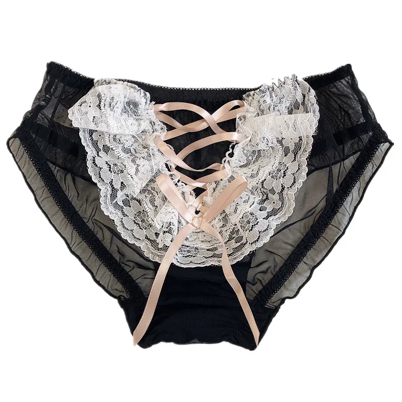 無敵な可愛さ 美尻 レース ボウタイ エロカワ スケスケ パンティ スタンダードショーツ