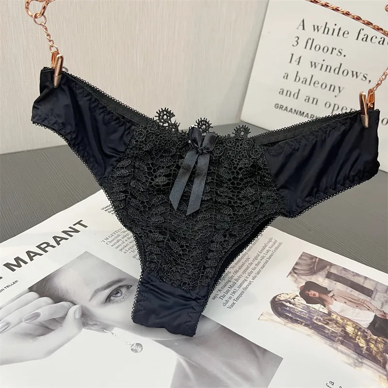 ストレッチ レース 女子高生 美尻 パンツ リボン飾り Tバック・タンガ
