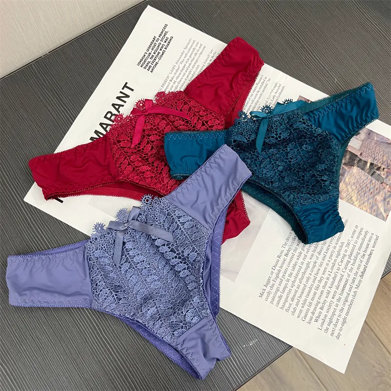 ストレッチ レース 女子高生 美尻 パンツ リボン飾り Tバック・タンガ