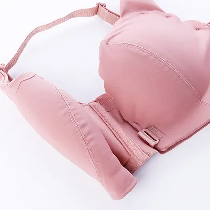 (A-Bカップ) 恋する乙女 流れ防止 ノンワイヤー フロントホック 離れ乳改善 脇高 ブラ・ショーツセット