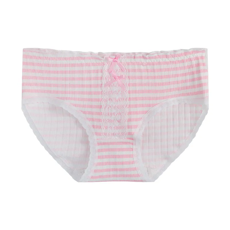 4枚組 レース キュート 通気性高い コットン 女子高生 美尻 ガーリッシュ ショーツ