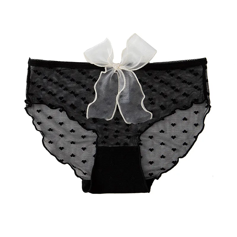 シースルー 着回し力抜群 レース リボン 高級感 レディース スタンダード ショーツ