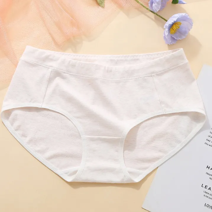 100％綿 肌に優しい 吸汗 無地 コットン 伸縮性がある 少女 学生 スタンダードショーツ