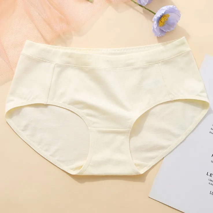 100％綿 肌に優しい 吸汗 無地 コットン 伸縮性がある 少女 学生 スタンダードショーツ