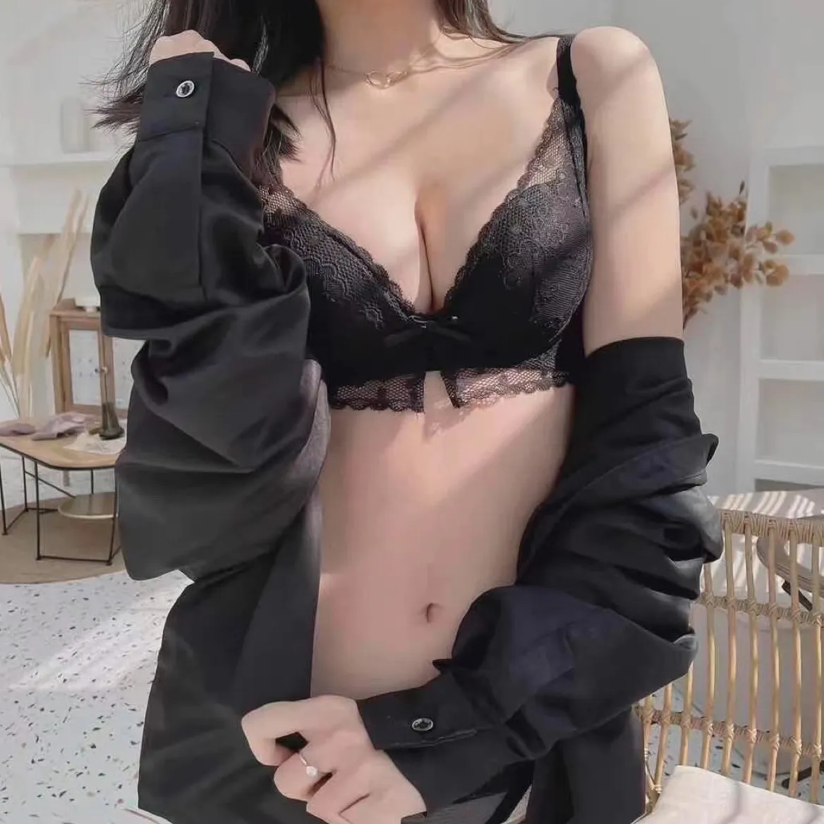 ボリュームUP 補整 脇高 A-Bカップ ノンワイヤー 盛れる 育乳 ブラ・ショーツセット