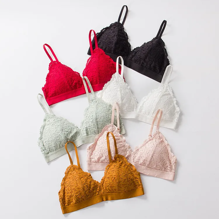 フランス式 三角カップ 超薄め ノンワイヤー A-Cカップ 美胸 柔らかい 解放感 ブラ・ショーツセット