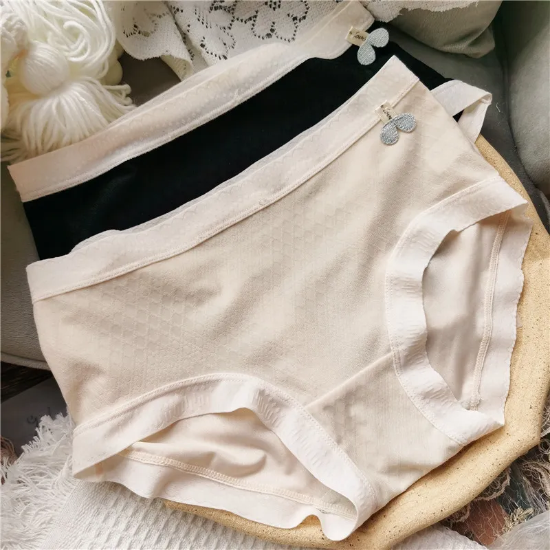 女子マスト 可愛い 配色 肌触り抜群 シームレス フィット感 美尻 スタンダードショーツ