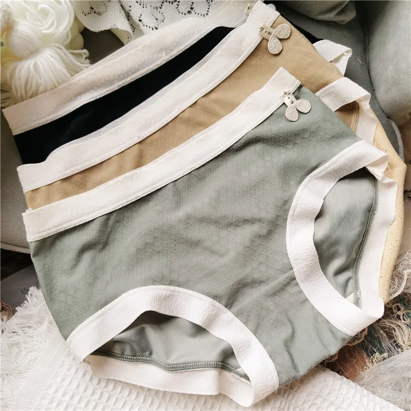 女子マスト 可愛い 配色 肌触り抜群 シームレス フィット感 美尻 スタンダードショーツ