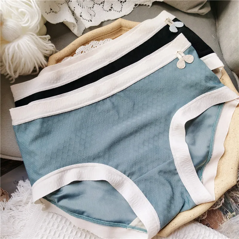 女子マスト 可愛い 配色 肌触り抜群 シームレス フィット感 美尻 スタンダードショーツ