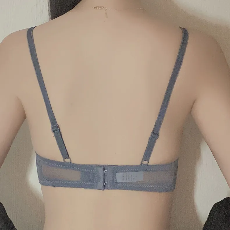 シンプル フルカップ 美胸 レース 通気性良い 単品販売 ノンワイヤー A-Cカップ 透け透け ブラ・ショーツセット