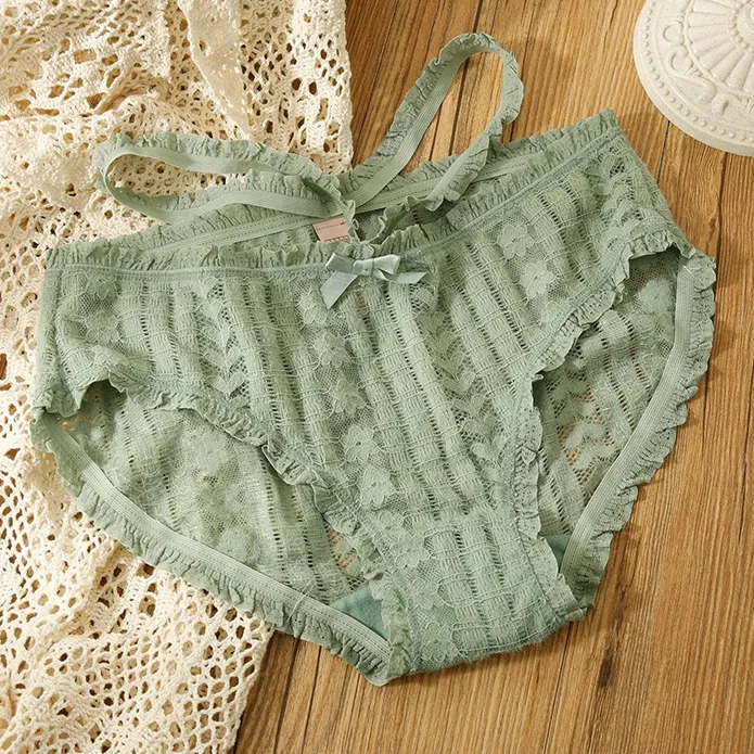 絶対流行 乙女心 可愛い 伸縮性がある 高通気 肌に優しい レース スタンダードショーツ