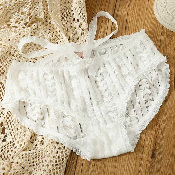 絶対流行 乙女心 可愛い 伸縮性がある 高通気 肌に優しい レース スタンダードショーツ