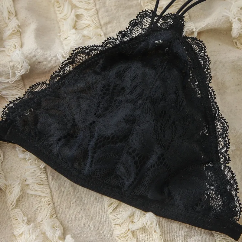 フランス式 エロカワ ノンワイヤー A-Cカップ フロントホック レース 美胸 透け感 ブラ・ショーツセット