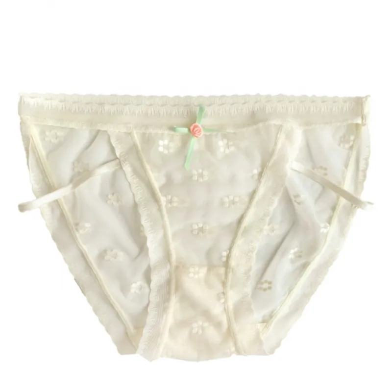 フランス式 高級感 エレガント メッシュ 高通気性 セクシー レース スタンダードショーツ