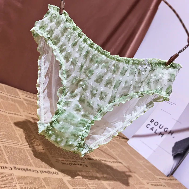 4色展開 少女いっぱい フリル 切り替え メッシュ 通気性良い オシャレ スタンダードショーツ