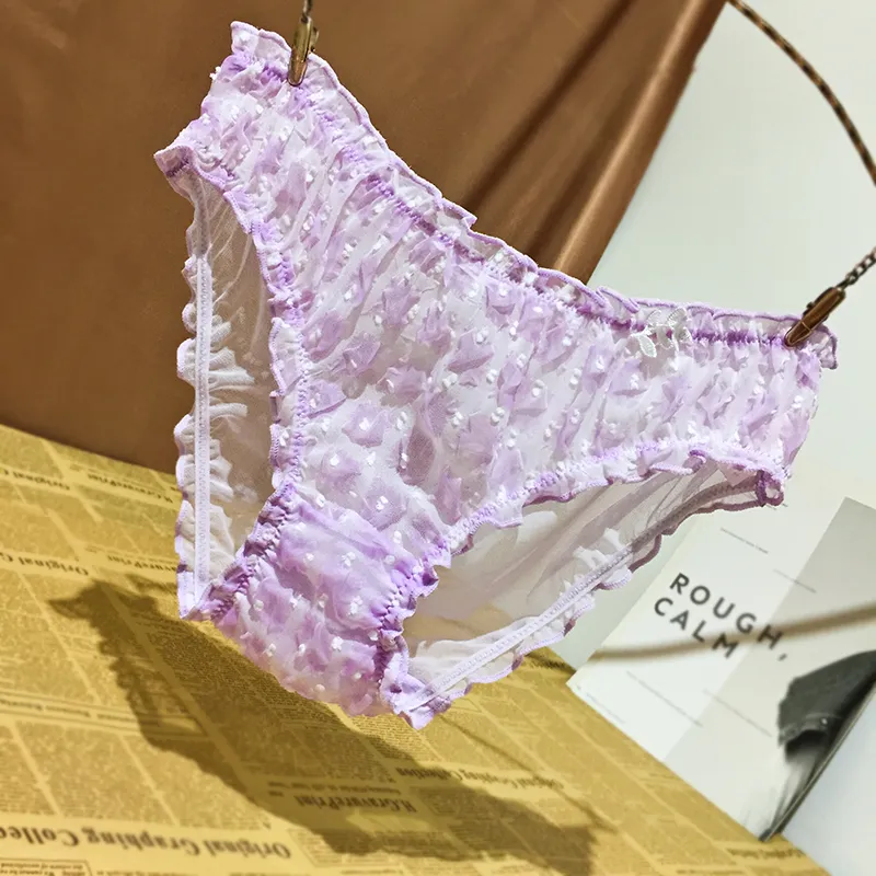 4色展開 少女いっぱい フリル 切り替え メッシュ 通気性良い オシャレ スタンダードショーツ