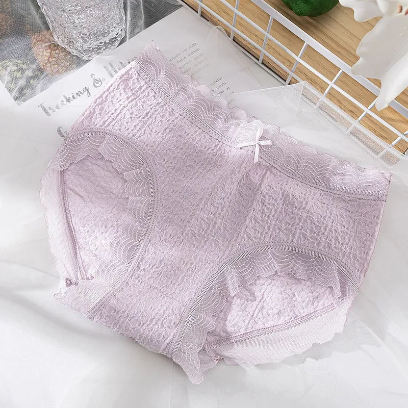 フェミニン 高通気性 シームレス 肌に優しい 柔らかい レース スタンダードショーツ