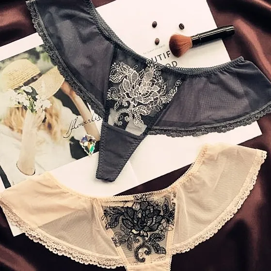 セクシー レース 刺繡 メッシュ 通気性良い 美尻 快適 マンネリ解消 Ｔバック・タンガ