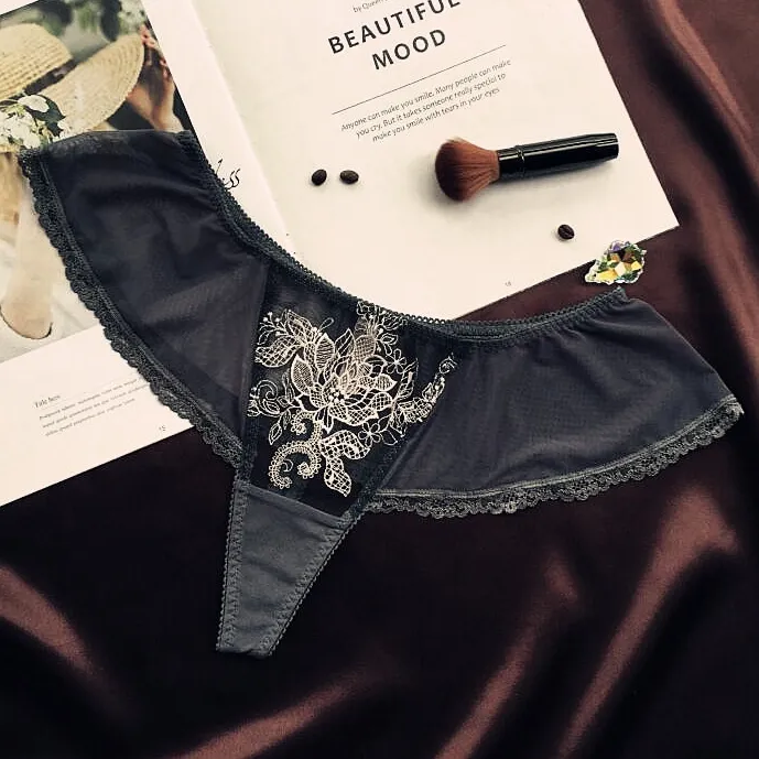 セクシー レース 刺繡 メッシュ 通気性良い 美尻 快適 マンネリ解消 Ｔバック・タンガ