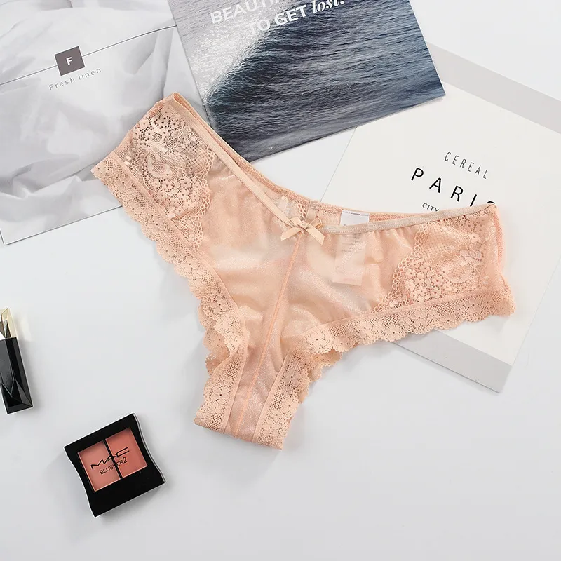 好感度UP レース 切り替え セクシー フリル 高通気性 コットン Ｔバック・タンガ