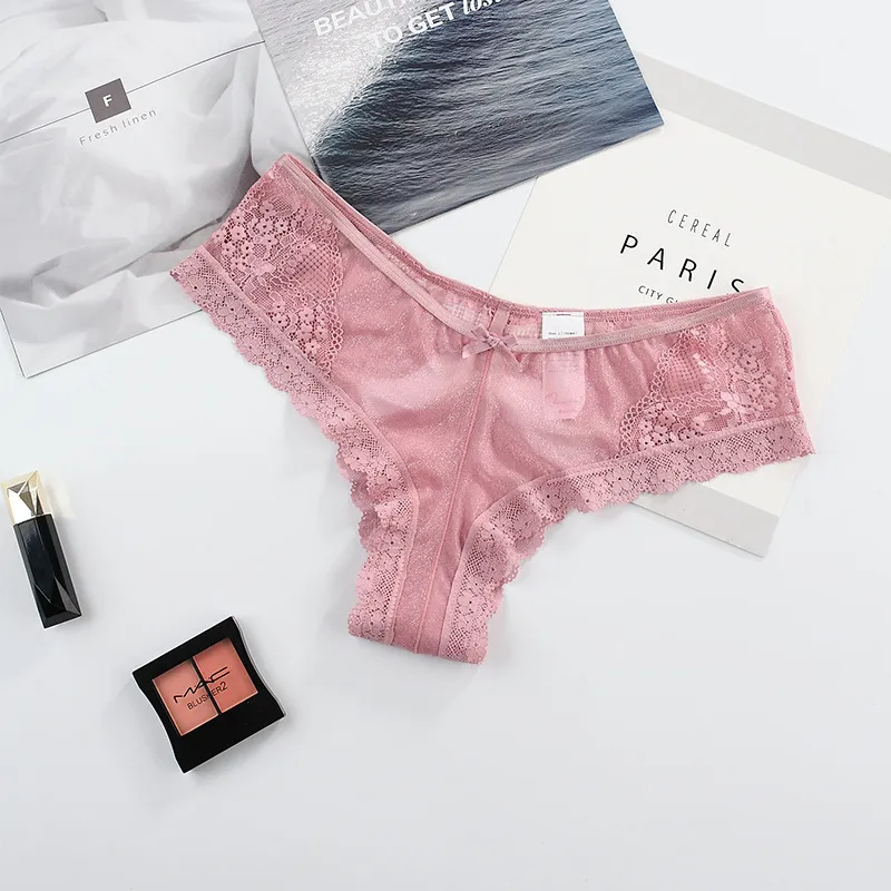 好感度UP レース 切り替え セクシー フリル 高通気性 コットン Ｔバック・タンガ