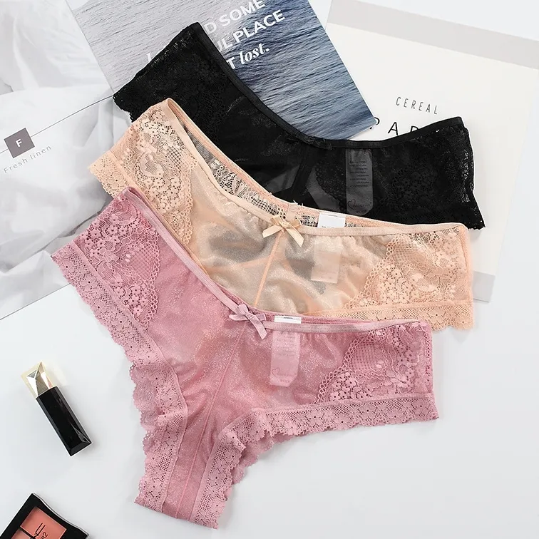 好感度UP レース 切り替え セクシー フリル 高通気性 コットン Ｔバック・タンガ