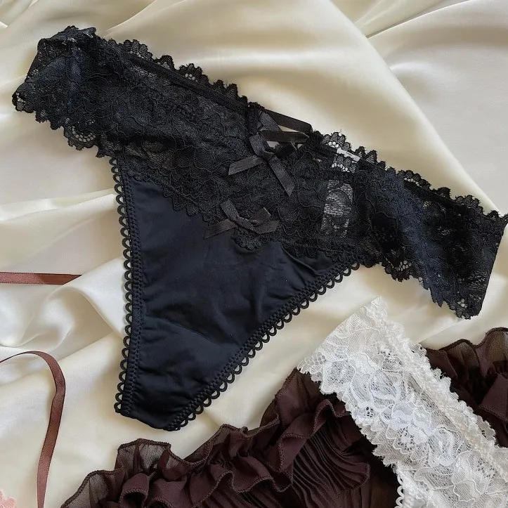 超人気商品 食い込みにくい 大人らしい ローウエスト ボウタイ Ｔバック・タンガ