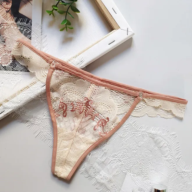 セクシー レース 刺繡 大人女子系 ストレッチ 美尻 Tバック・タンガ