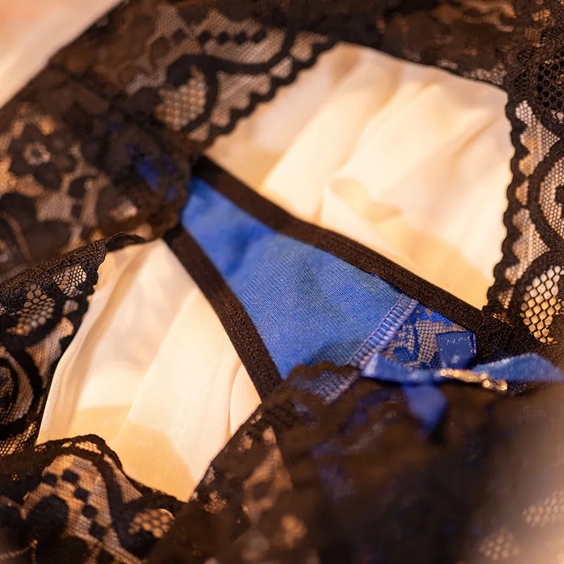 まぼろし セクシー レース 透かし彫り スウィート 配色 パンティ Tバック・タンガ