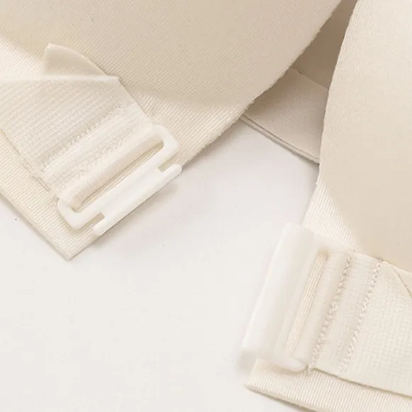 離れ乳改善 フロントホック A-Bカップ ノンワイヤー 楽ちん レース 切り替え ブラ・ショーツセット