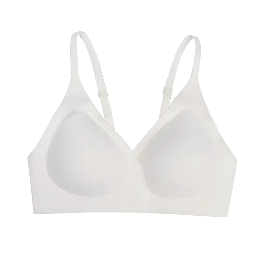 シンプル シームレス フロントホック 薄手 貧乳専用 A-Bカップ ノンワイヤー ブラジャー