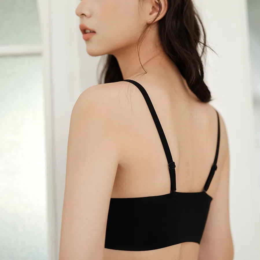 シンプル シームレス フロントホック 薄手 貧乳専用 A-Bカップ ノンワイヤー ブラジャー