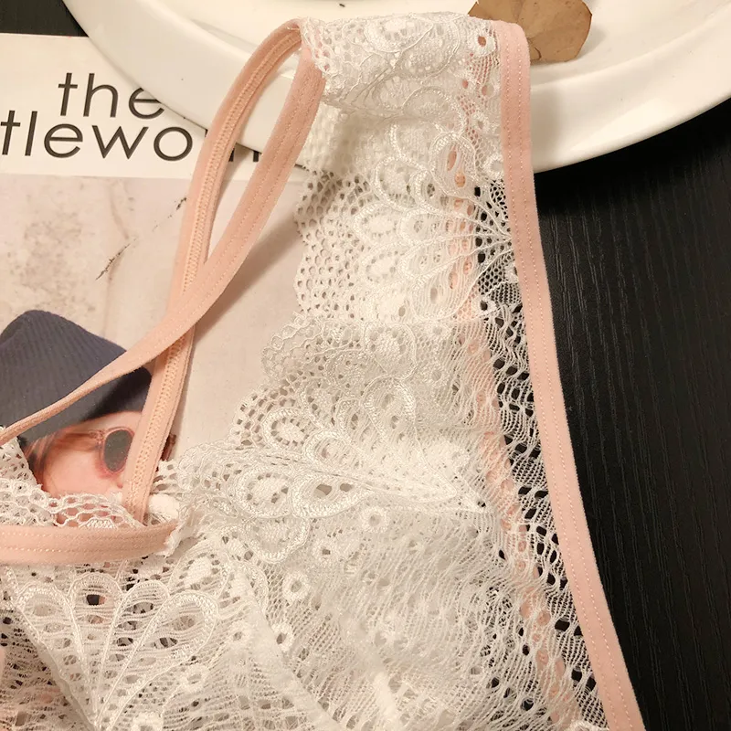 絶対欲しい 透かし彫り レース 刺繍 Tバック・タンガ