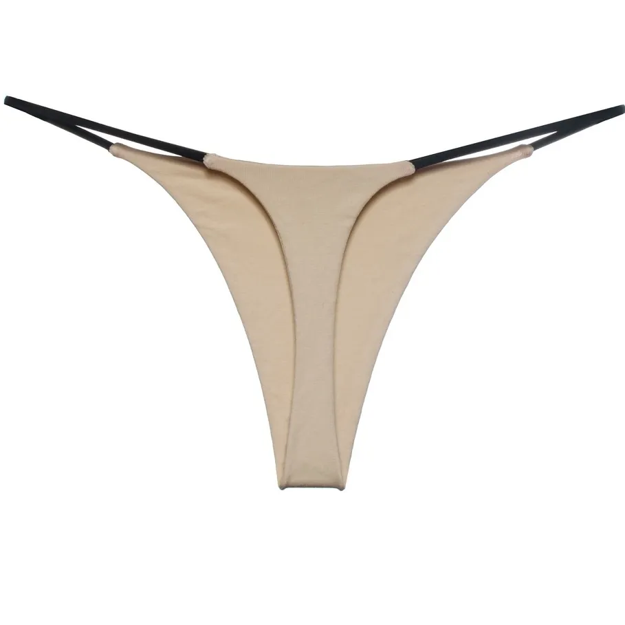 ２点セット シンプル シームレス スポーツ 無地 クッション性 パンティ Ｔバック・タンガ