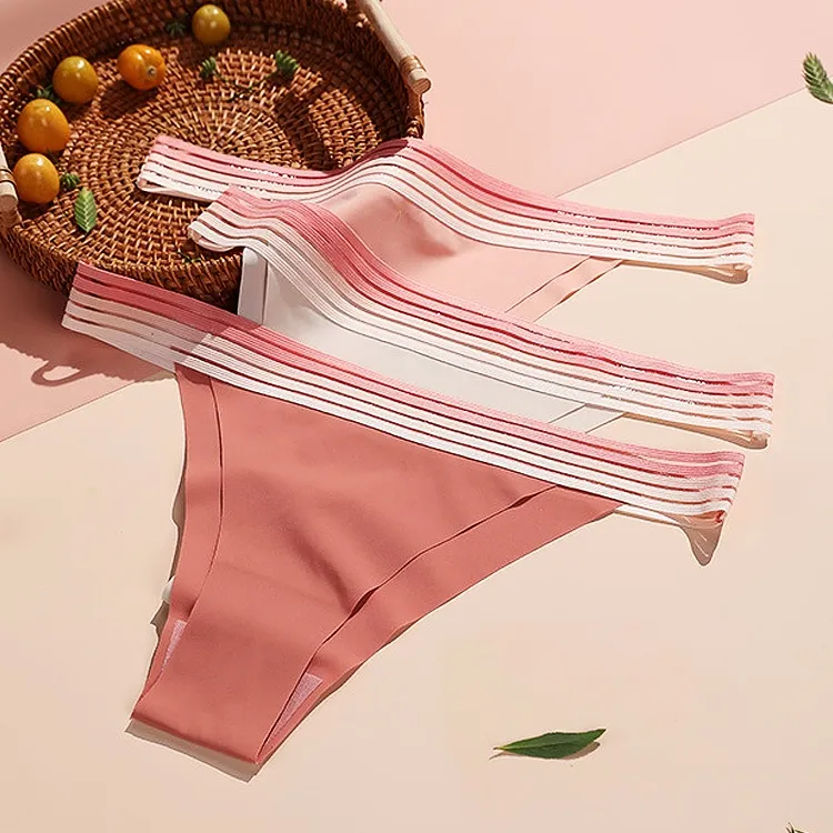 【響かない】スポーツ 欧米風 シームレス セクシー 配色 肌に優しい Ｔバック・タンガ