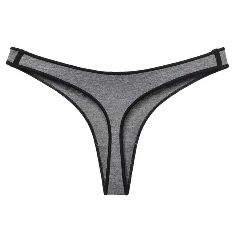 3色展開 配色 綿混 通気性良い スポーツ風 柔らかい 伸縮性のある 美尻 Ｔバック・タンガ