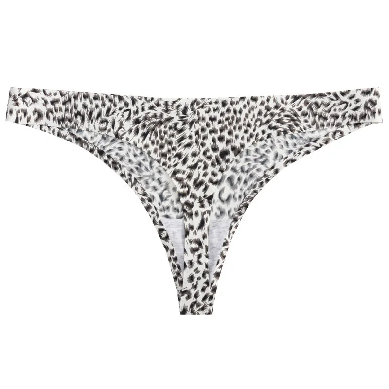 シームレス ヒョウ柄 セクシー 響かない 高通気 運動 ランニング 速乾 Ｔバック・タンガ