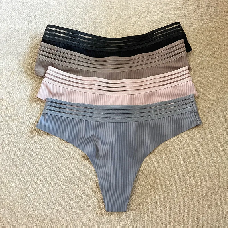 スポーツ風 切り替え ヒップアップ 超薄め ステルス 通気性良い 無地 Ｔバック・タンガ