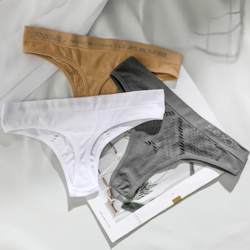 スポーツ系 シームレス 透かし彫り 高通気 セクシー 欧米風 Tバック・タンガ