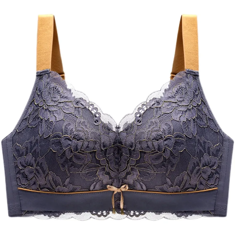5色展開 薄い レース 蒸れない B-Eカップ 着心地良い ノンワイヤー  配色 リボン ブラ・ショーツセット