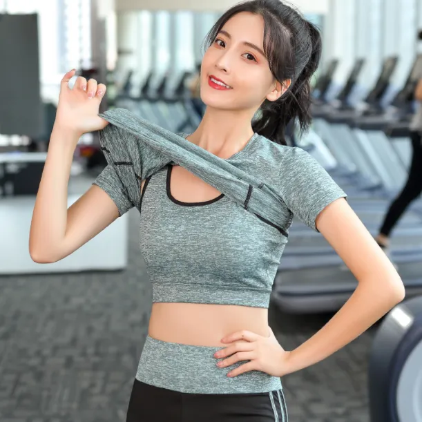 5点セット 適度なフィット感 スポーツ カジュアル 吸収速乾 ヨガセット