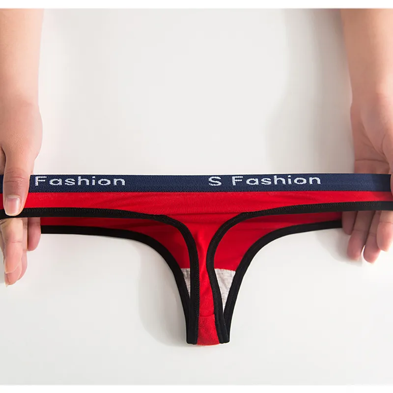 セクシーひびかない浅履きストレッチアルファベットTバック・タンガ