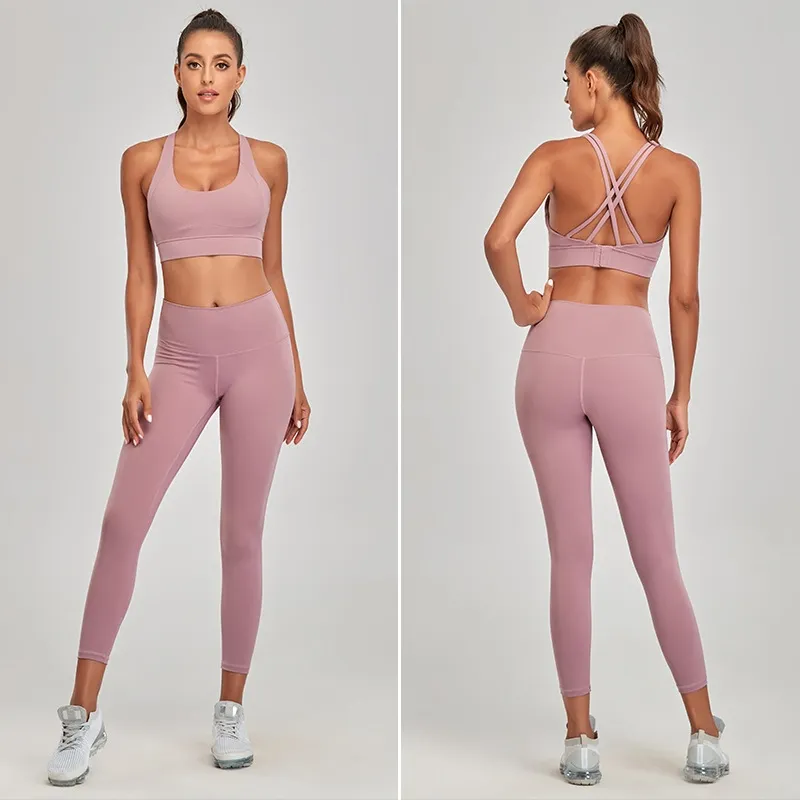 2点セット 超目玉アイテム 無地 スポーツ Uネック ノースリーブ 動きやすい ヨガ セット