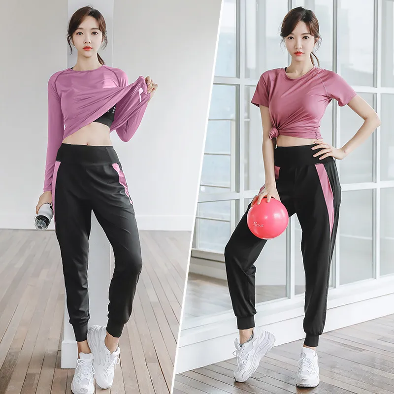 二点セット 3タイプ 速乾 ルーズ ジョギング スポーツウェア ヨガセット