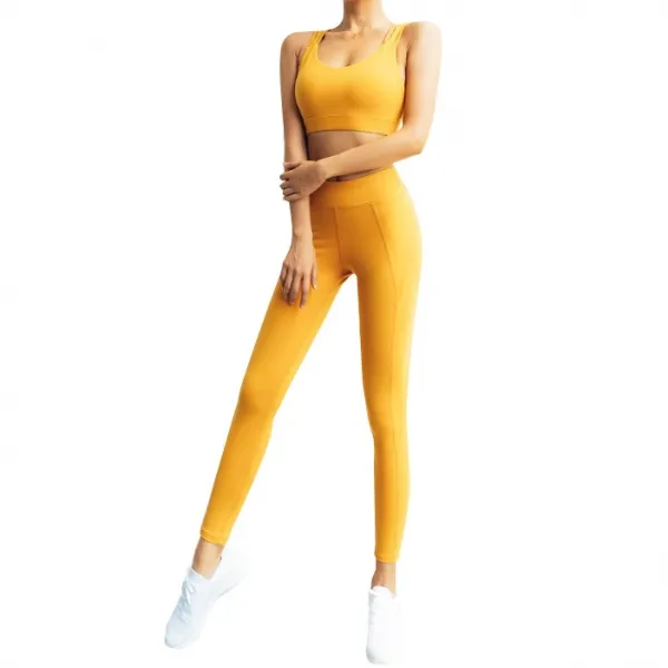 2点セット 無地  スポーツ 定番  Uネック 胸が揺れない スポーツセット