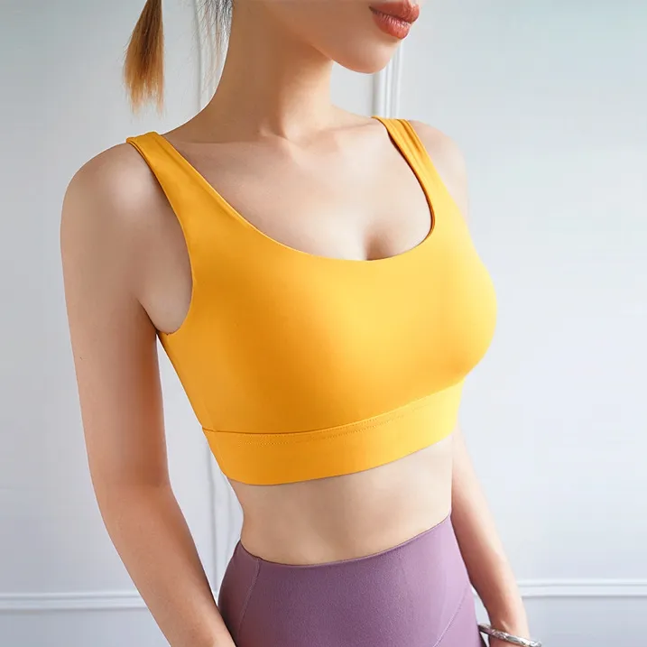 おしゃれ 無地 揺れ防止 パット付き ファッション 盛れる 透かし彫り ヨガブラ