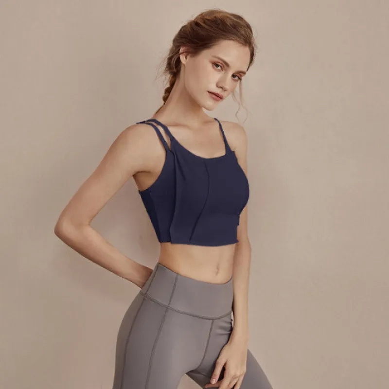 シンプル 不規則 スポーツ 無地 着痩せ 通気性良い クッション性 お洒落 ヨガブラ